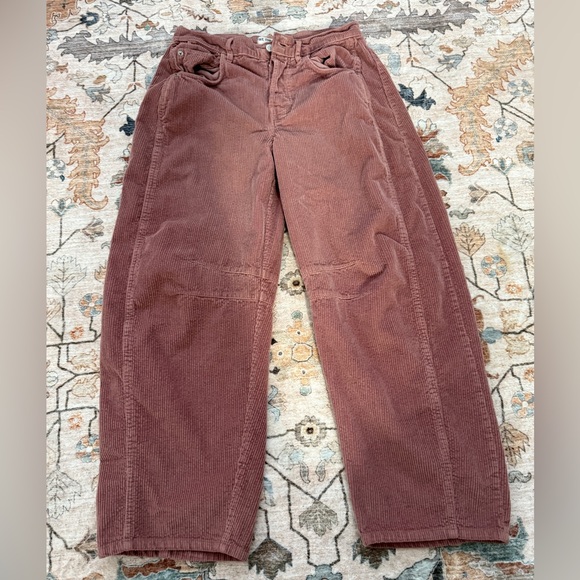 Free People Corduroy Jeans in Rust Brown - Picture 1 of 6